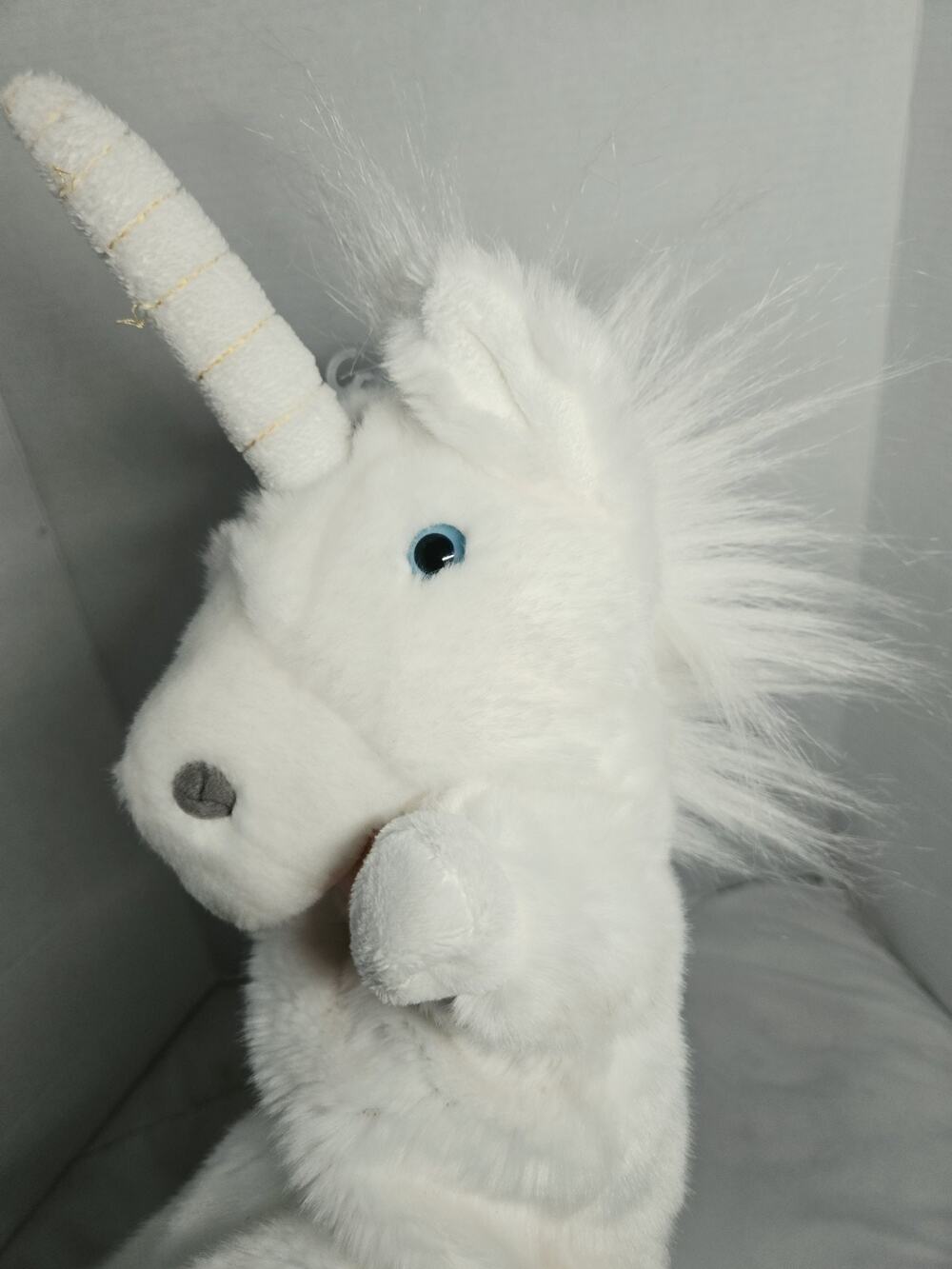 The Puppet Company Long-sleeve Magical Unicorn Hand Puppet Blue Eyes PretendPlay